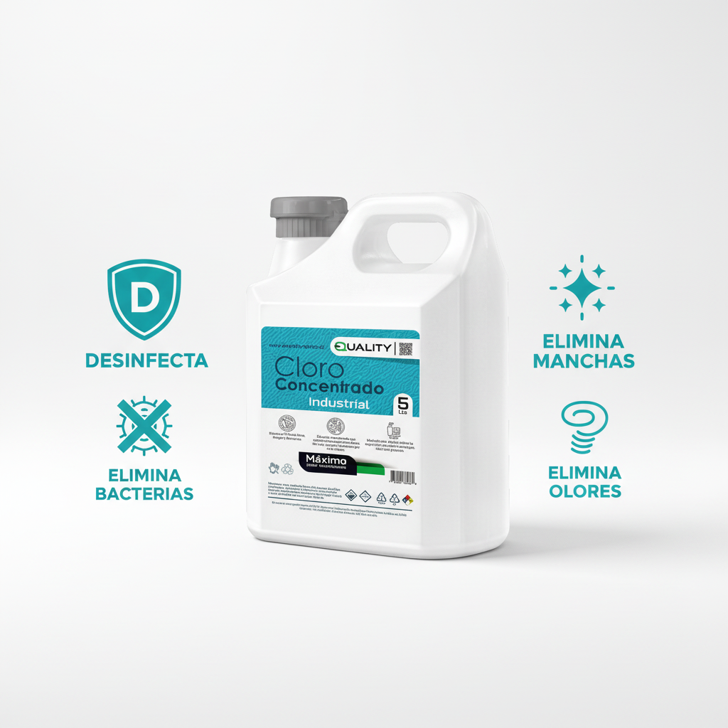 Cloro Concentrado al 5% - Pack 6 Bidones de 5L