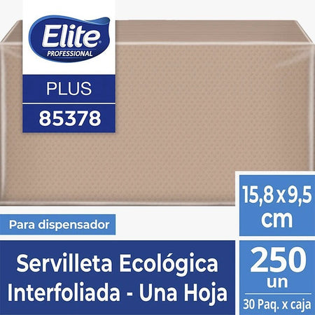 Servilletas Interfoliadas Ecológicas 250 Unidades - Sostenibles y Resistentes