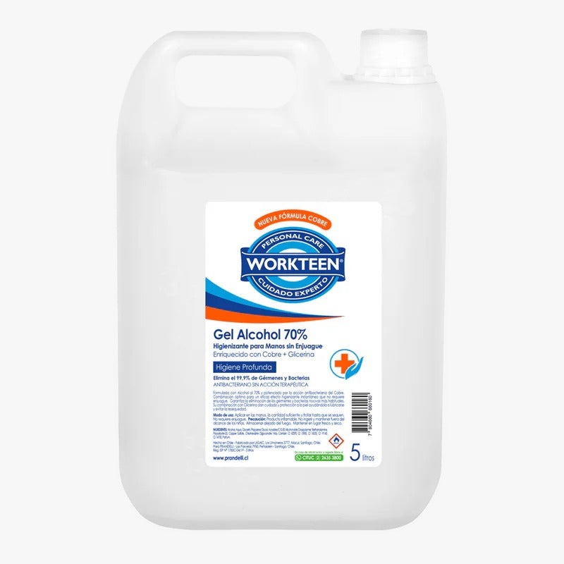 Gel Desinfectante Antibacterial para Manos 5 Litros