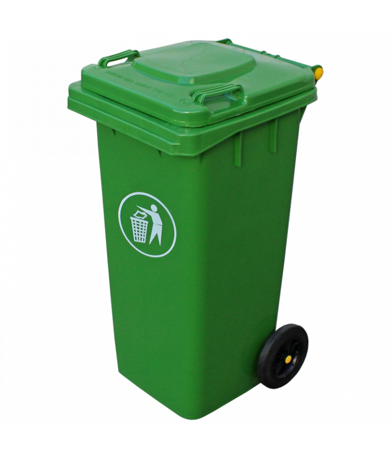 Contenedor de Basura 120 Litros con Ruedas - Múltiples Colores