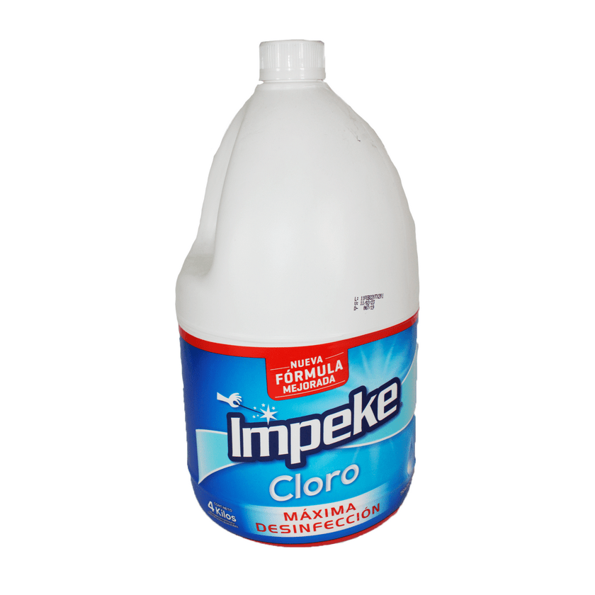Cloro Concentrado 2.62% 4 L - Desinfectante Potente para el Hogar