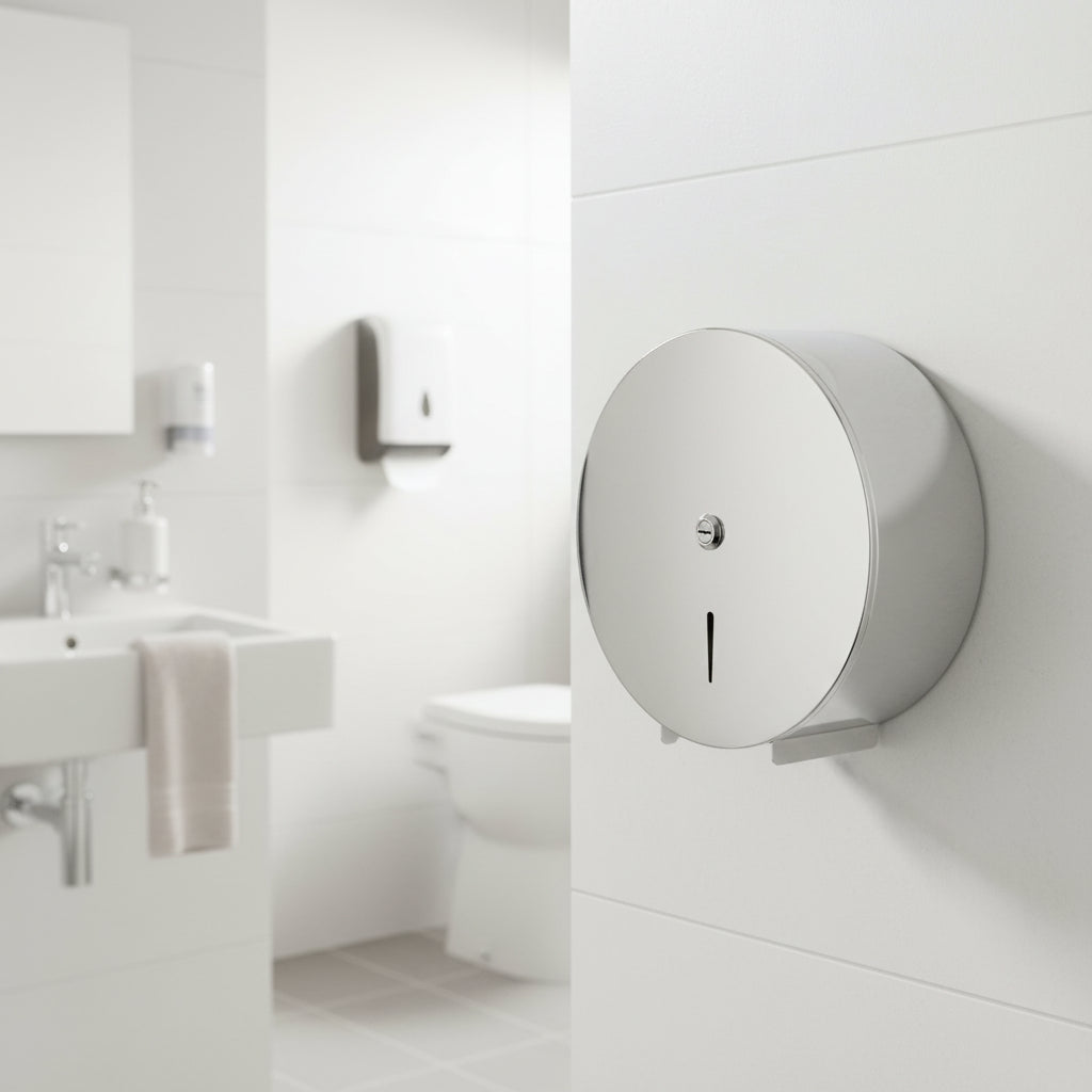 Dispensador de Papel Higiénico en Acero Inoxidable | Resistente y Duradero