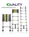 Escalera Telescópica de Aluminio Retráctil - Capacidad 150 kg
