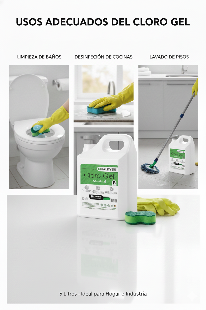 Desinfectante en Gel Industrial - Pack 6 Bidones de 5L