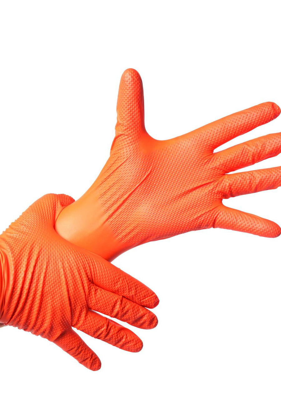 Guantes de Nitrilo Texturizado Naranjo - Protección Profesional con Agarre Superior
