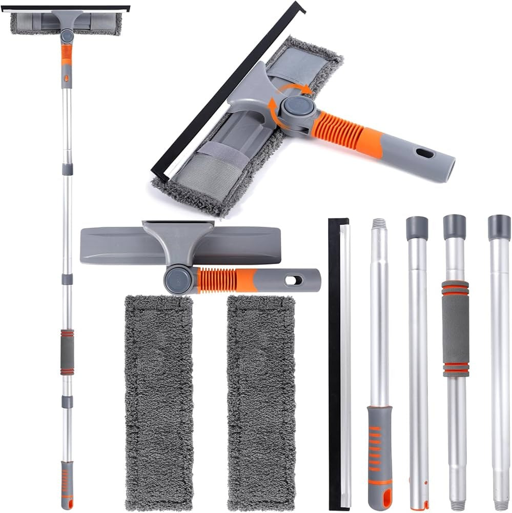 Limpiavidrios Telescópico Profesional con Mango Extensible