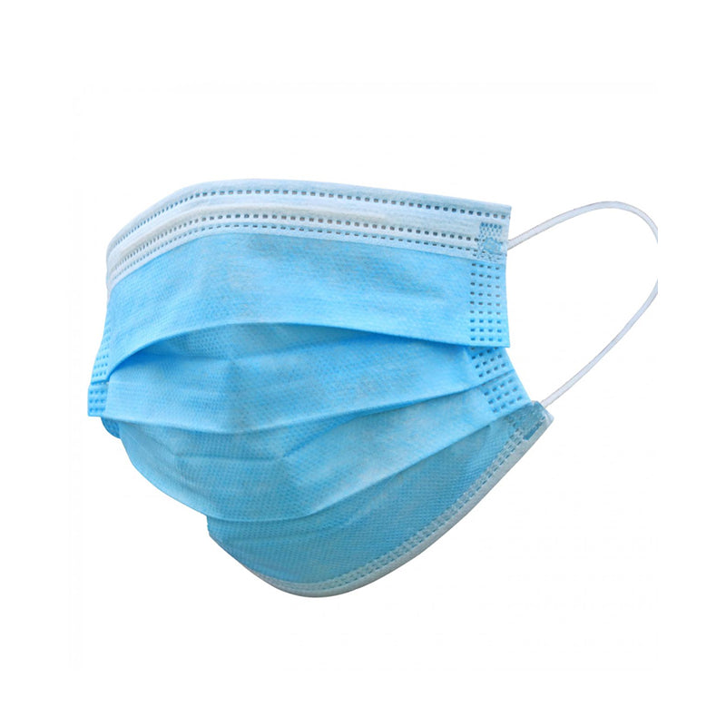 Mascarillas Desechables 3 Capas Azul - Pack 50 Unidades
