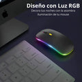 Mouse Gamer Inalambrico Recargable RGB Silencioso