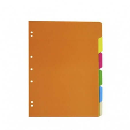 Divisores de Cartulina Multicolor Tamaño Carta - Pack de 6 Unidades