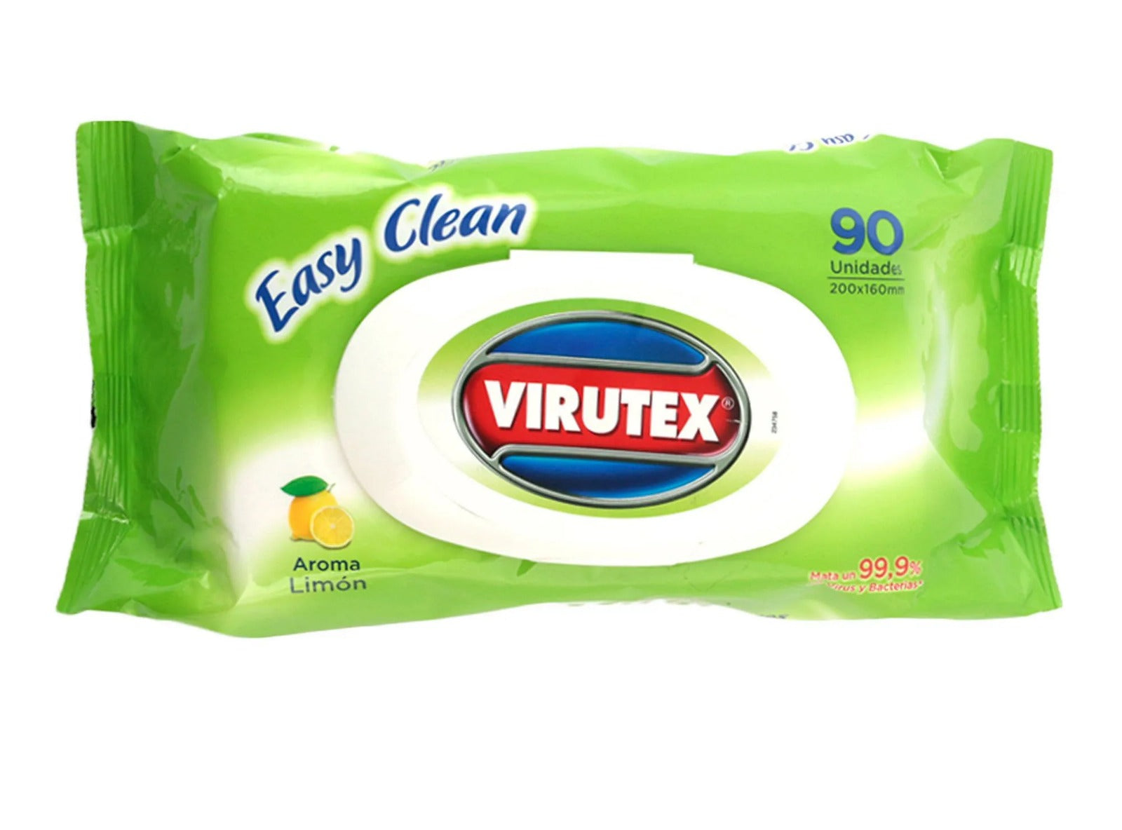 Toallas desinfectantes Virutex aroma limón 90 unidades, paquete multiusos antibacterial