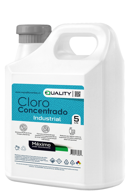 Cloro Concentrado al 5% - Pack 6 Bidones de 5L