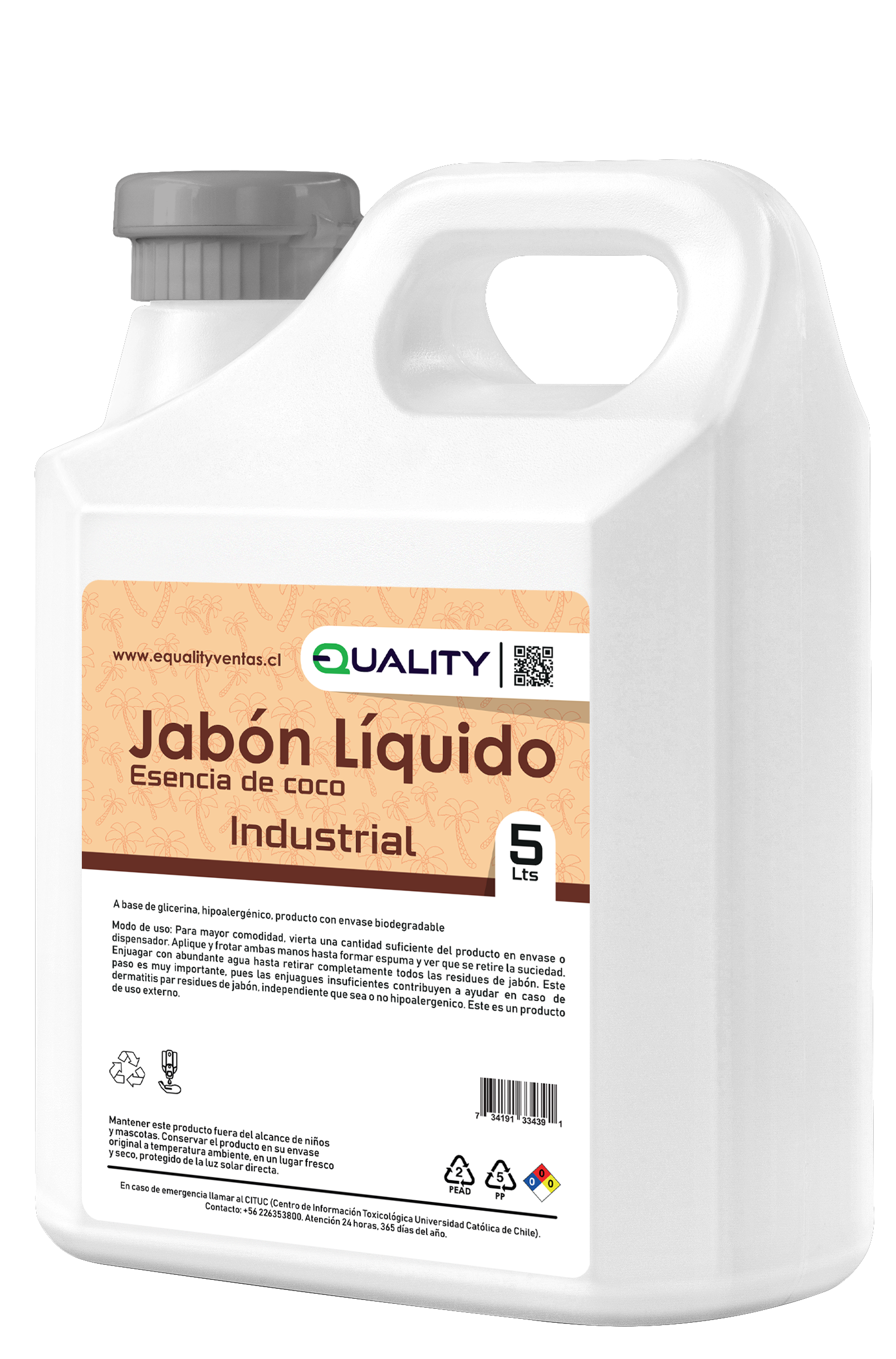 Pack de 6 botellas de Jabon Liquido