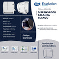 Dispensador de Toalla Manual con Palanca - Blanco Profesional