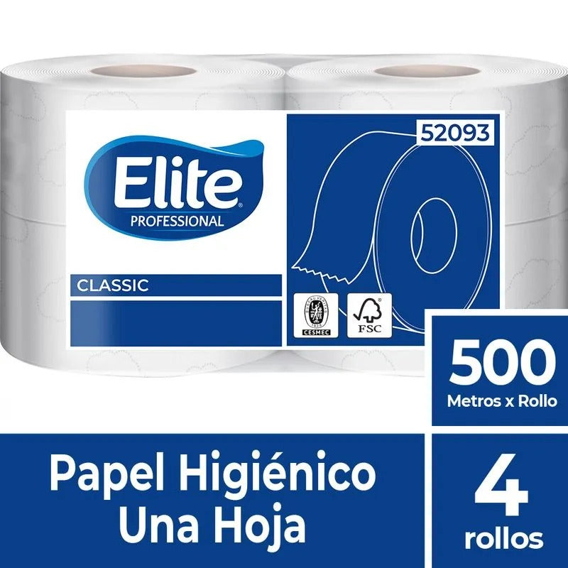 Papel Higiénico 4 Rollos de 500 Metros - Formato Jumbo de Alta Durabilidad