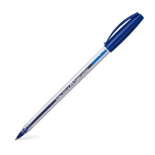 Bolígrafo Triangular Azul con Tinta de Secado Rápido