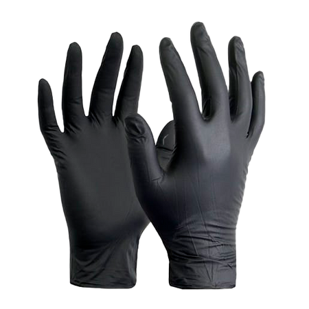 Guantes de Nitrilo Negro Desechables 100 Unidades
