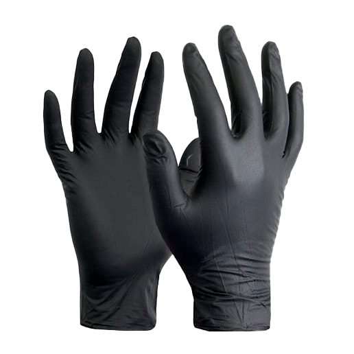 Guantes de Nitrilo Negro Desechables 100 Unidades